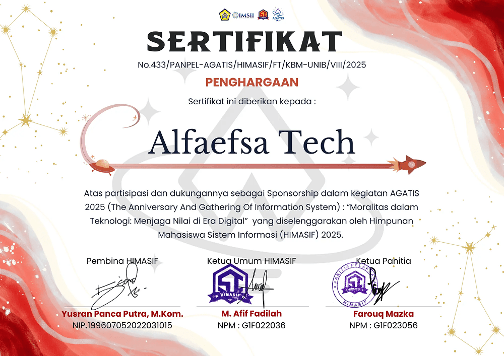 Sponsor Utama AGATIS Kegiatan Nasional Mahasiswa